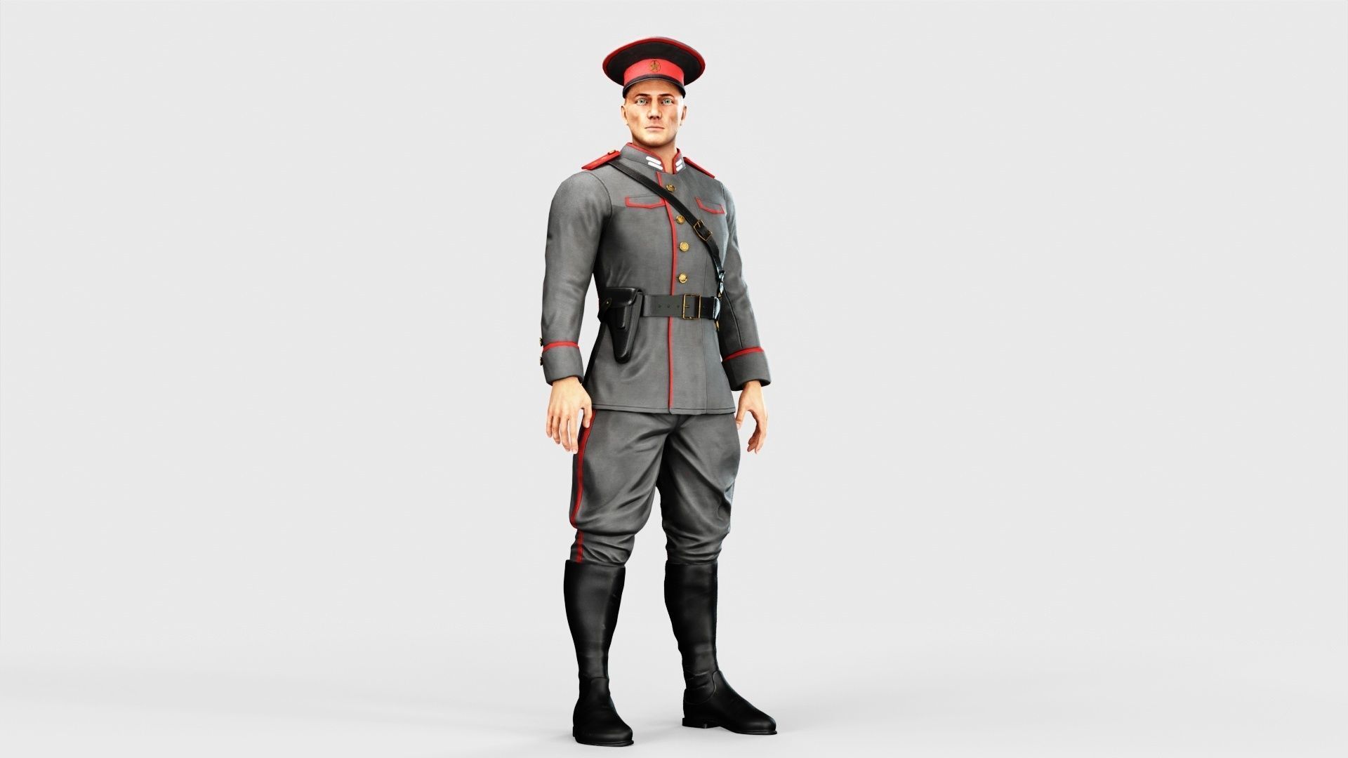 Soldier Low-poly 3D model_11