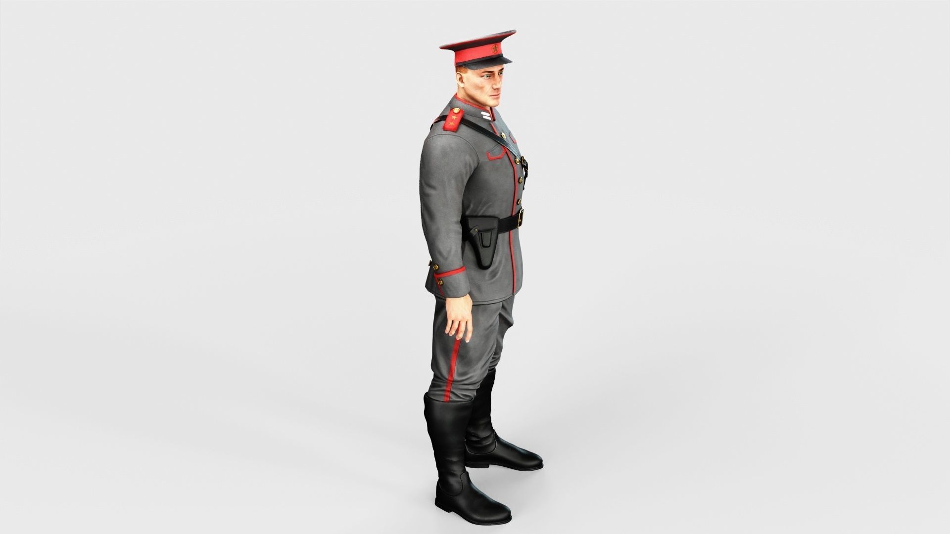 Soldier Low-poly 3D model_32