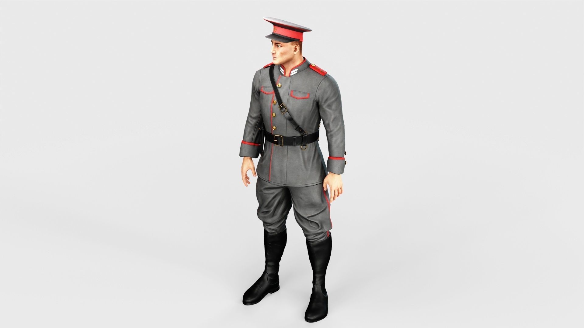 Soldier Low-poly 3D model_45