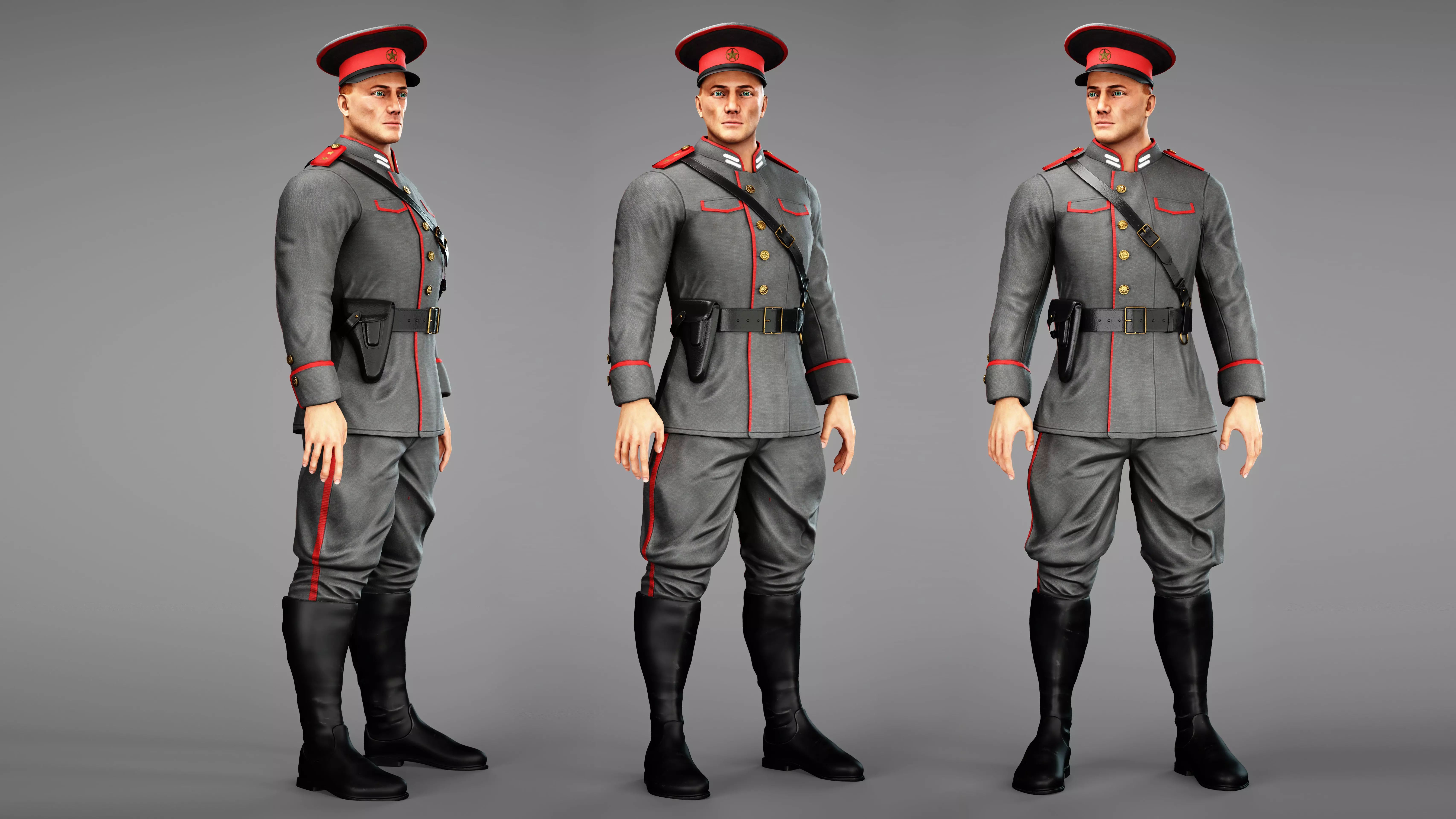 Soldier Low-poly 3D model_0