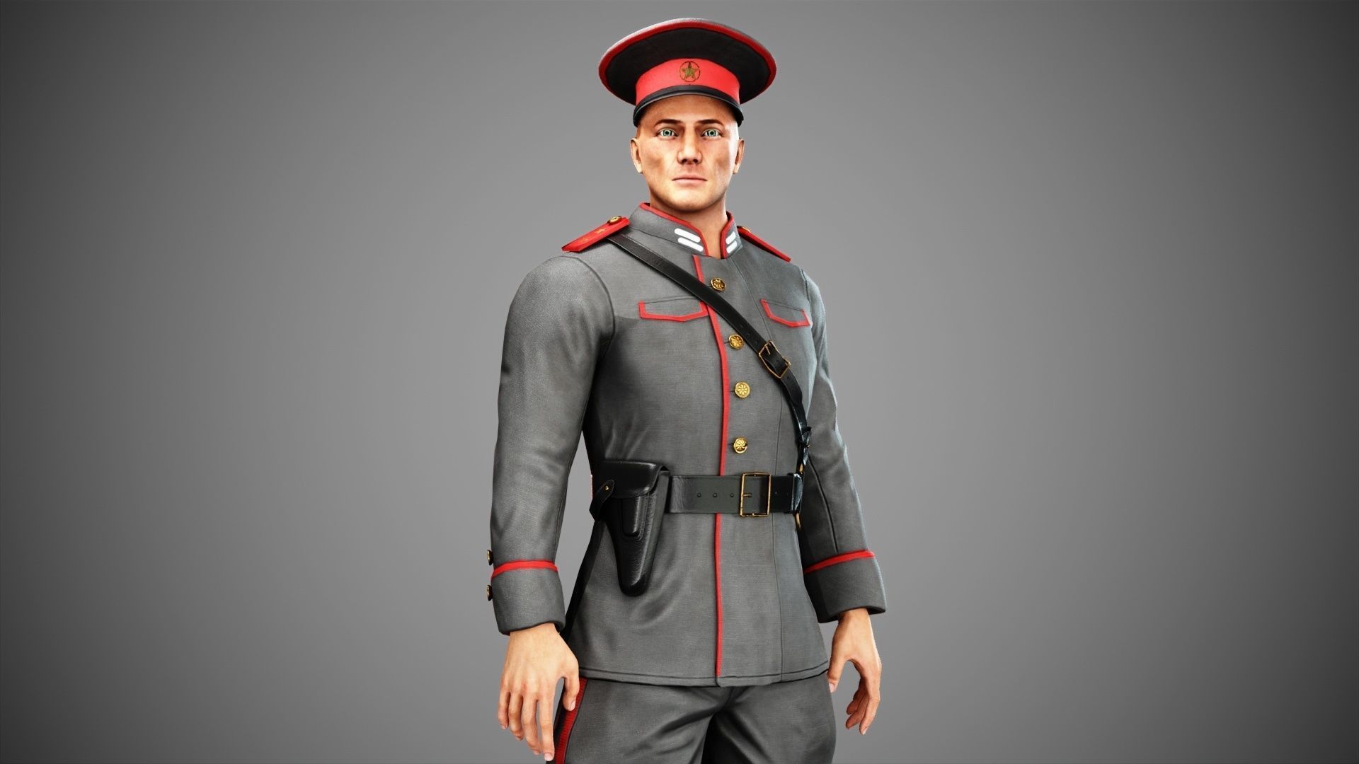 Soldier Low-poly 3D model_2