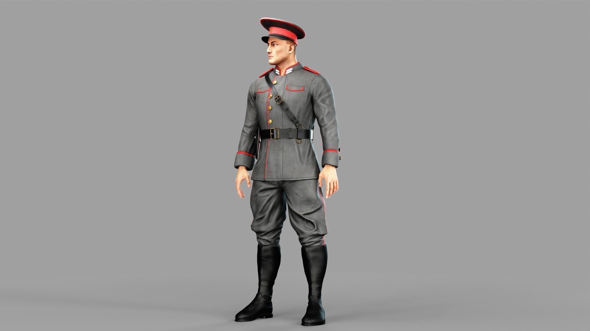 Soldier Low-poly 3D model_10