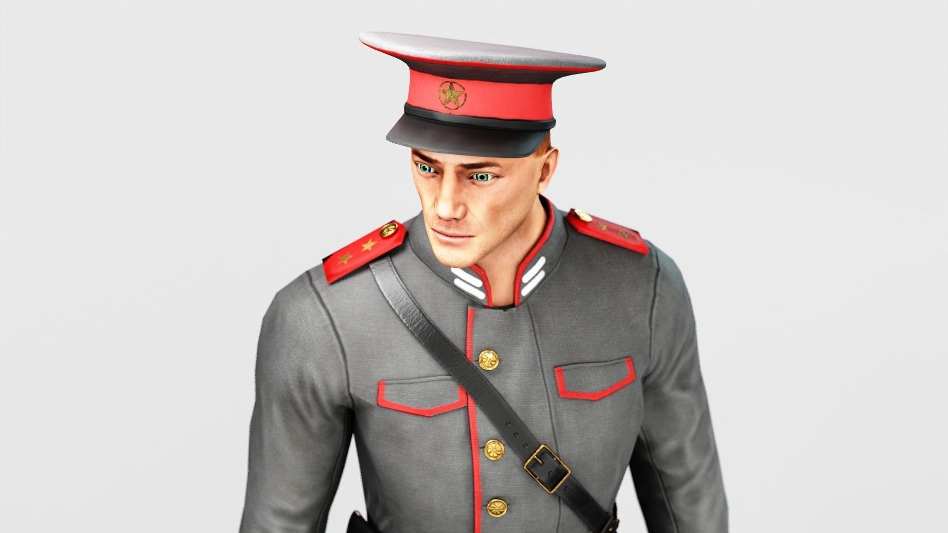 Soldier Low-poly 3D model_48