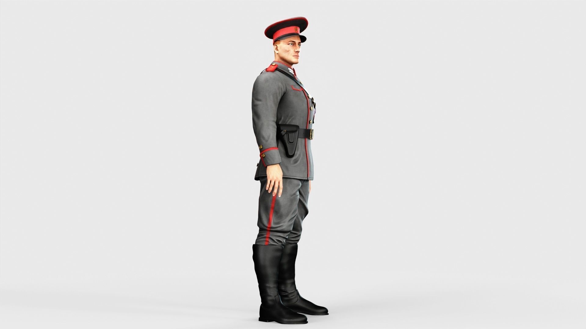 Soldier Low-poly 3D model_13