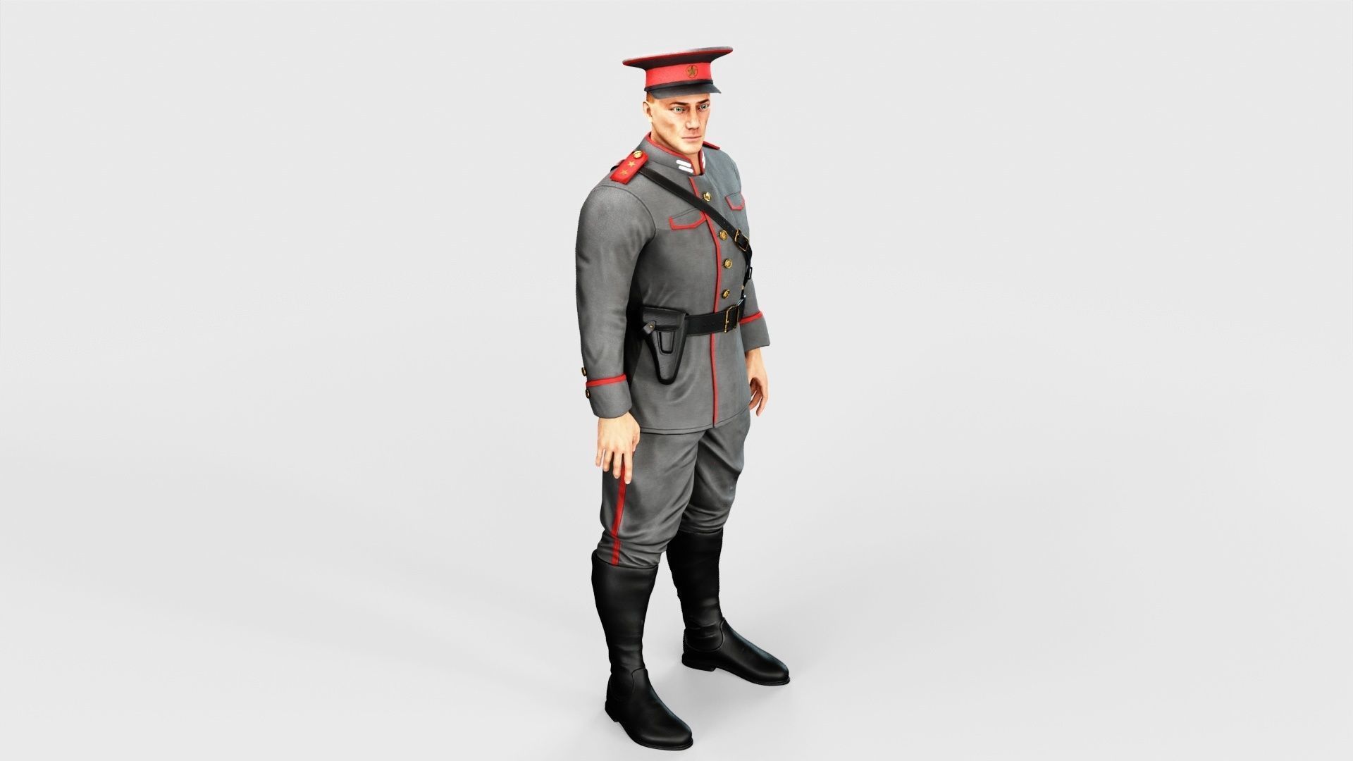 Soldier Low-poly 3D model_31