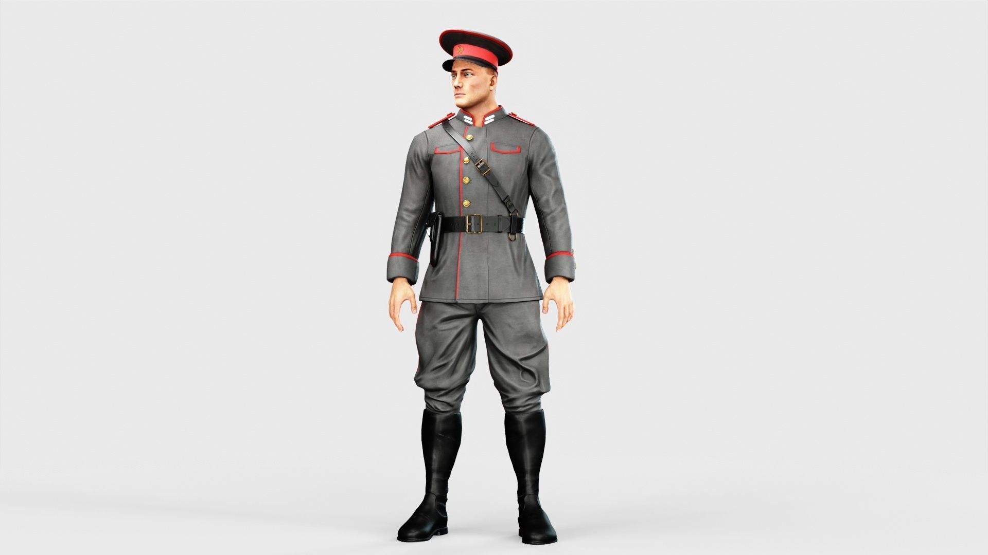 Soldier Low-poly 3D model_27