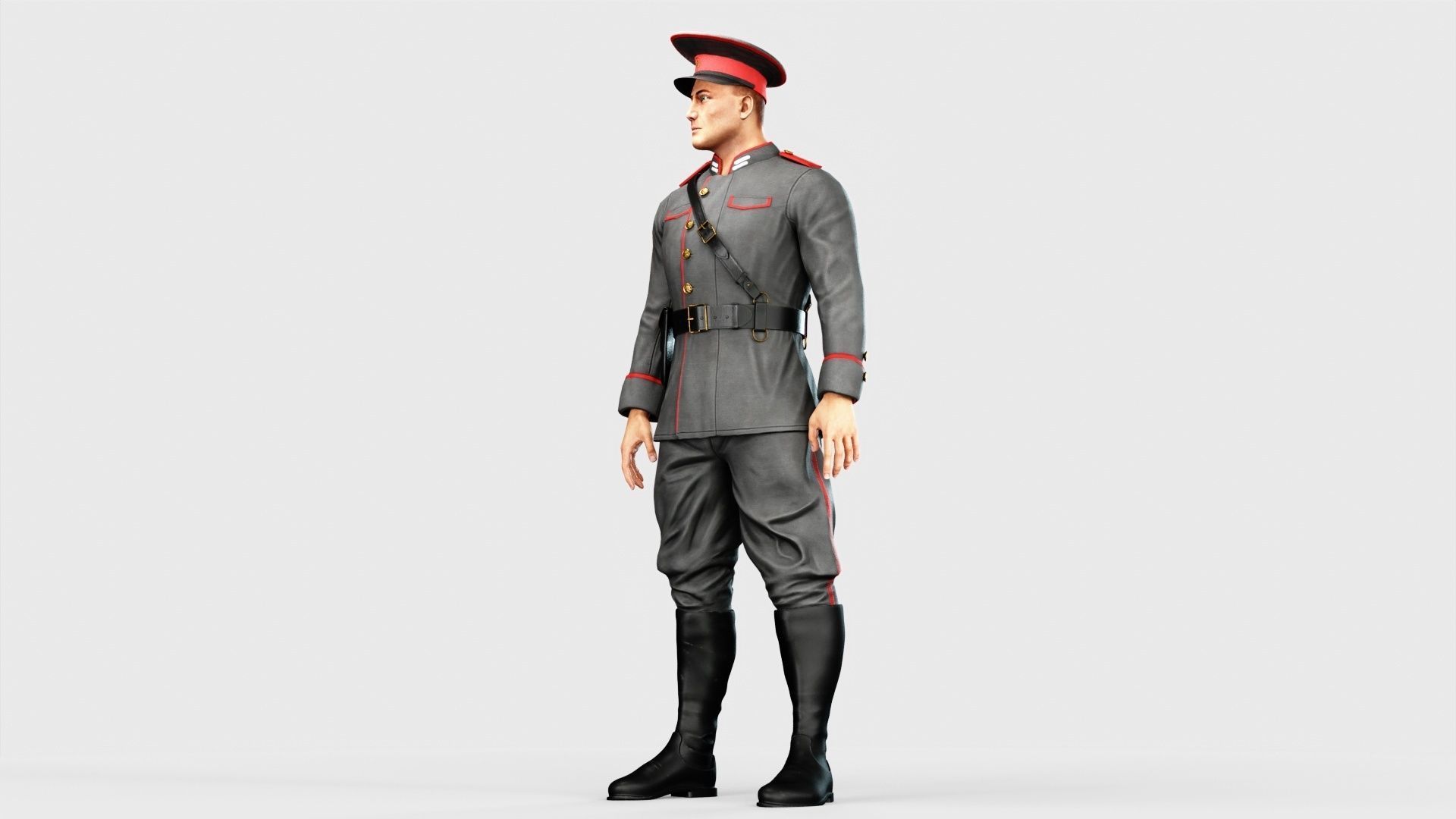 Soldier Low-poly 3D model_52