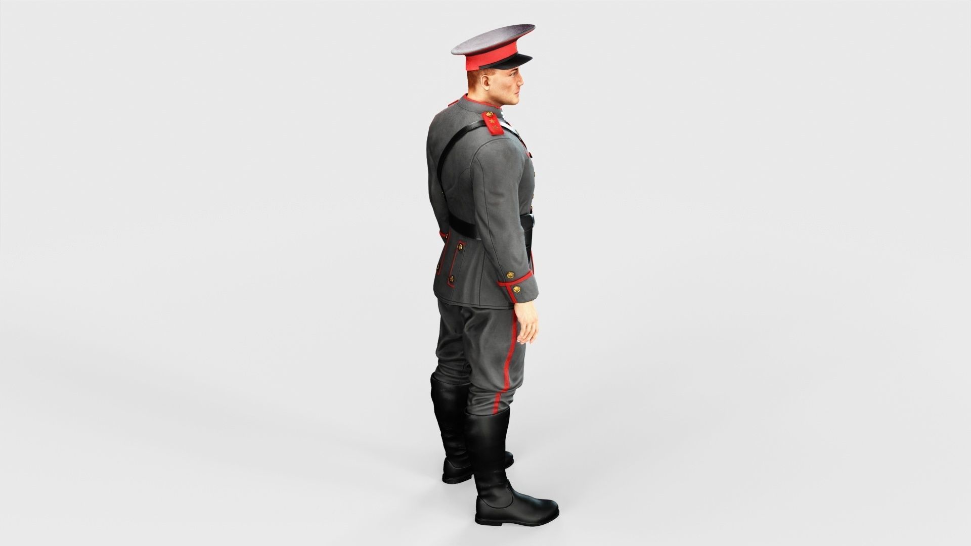 Soldier Low-poly 3D model_34