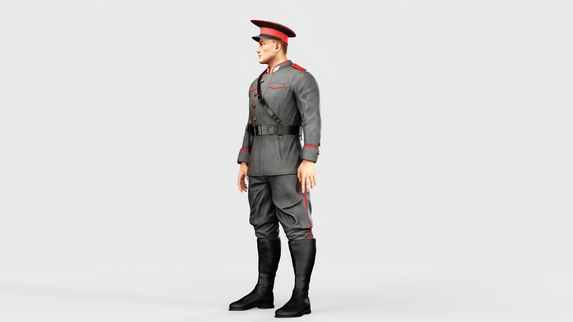 Soldier Low-poly 3D model_25
