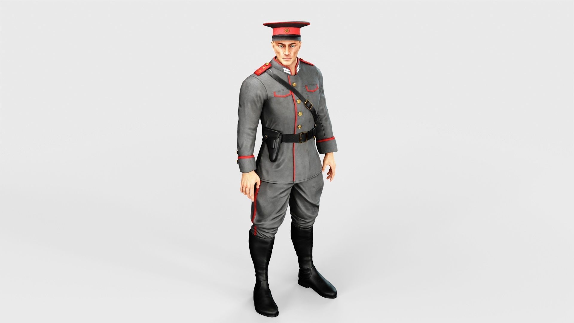 Soldier Low-poly 3D model_30