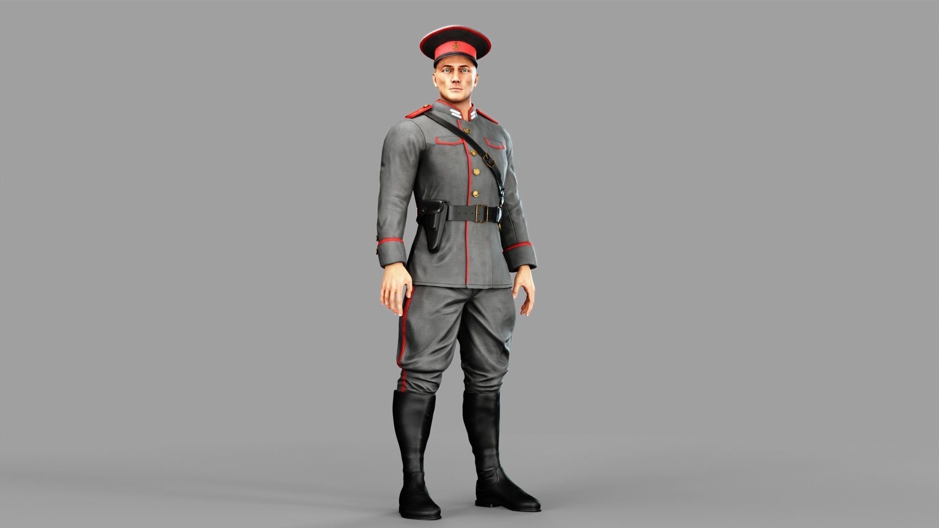 Soldier Low-poly 3D model_7