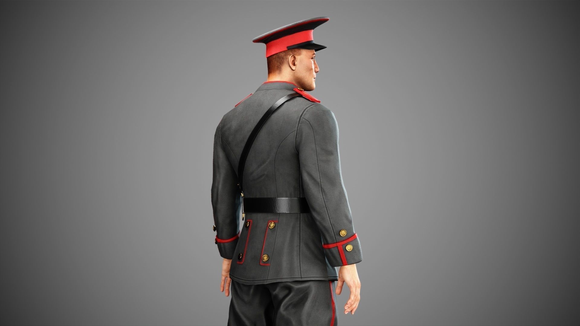 Soldier Low-poly 3D model_4