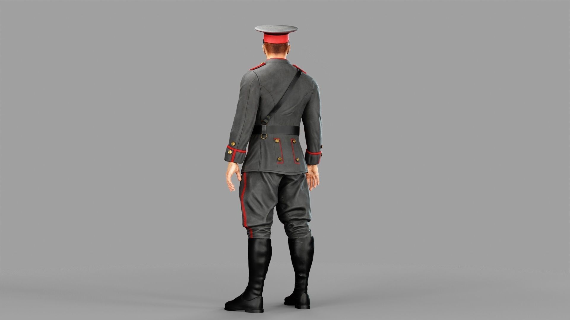 Soldier Low-poly 3D model_9