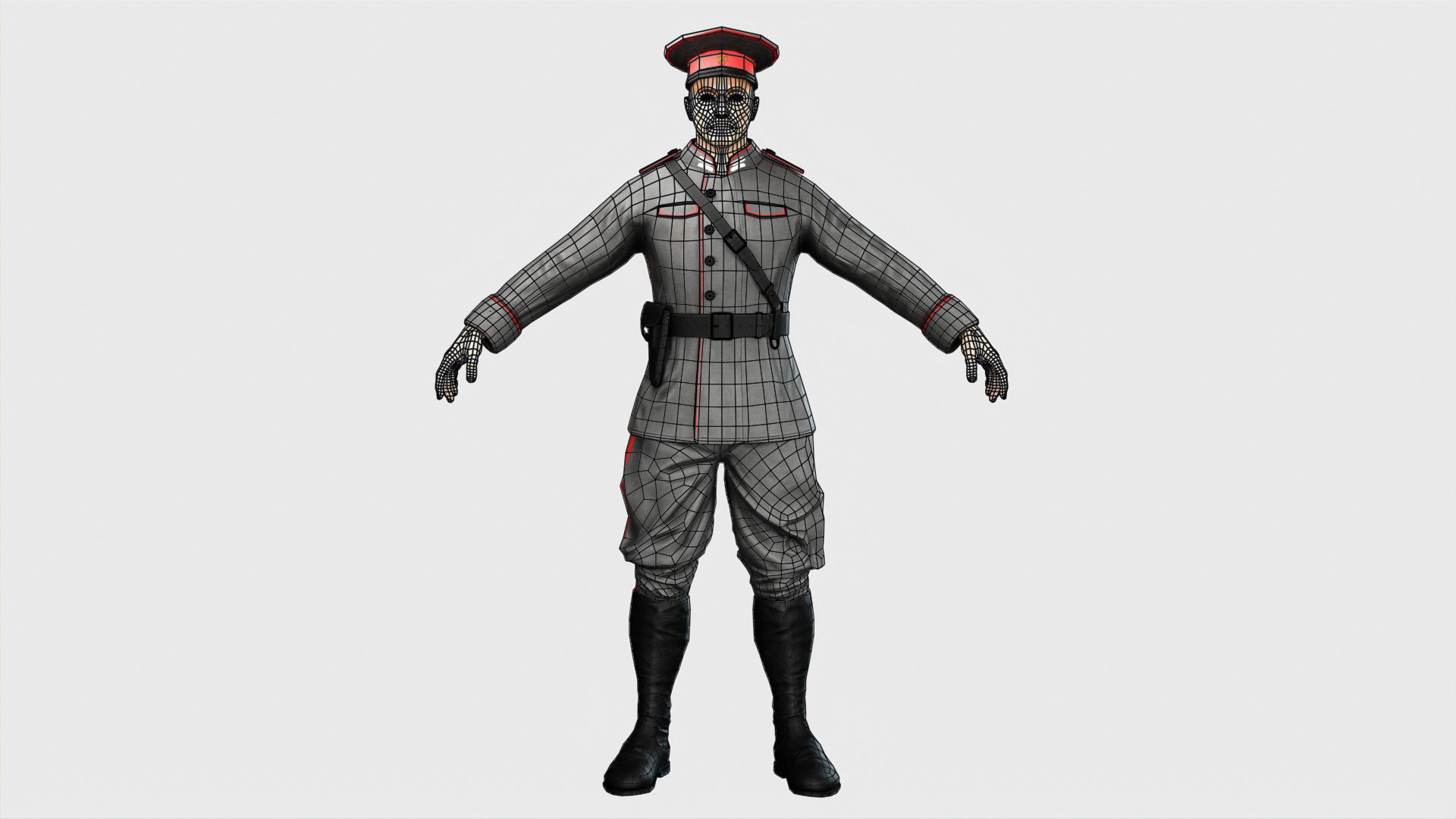 Soldier Low-poly 3D model_53