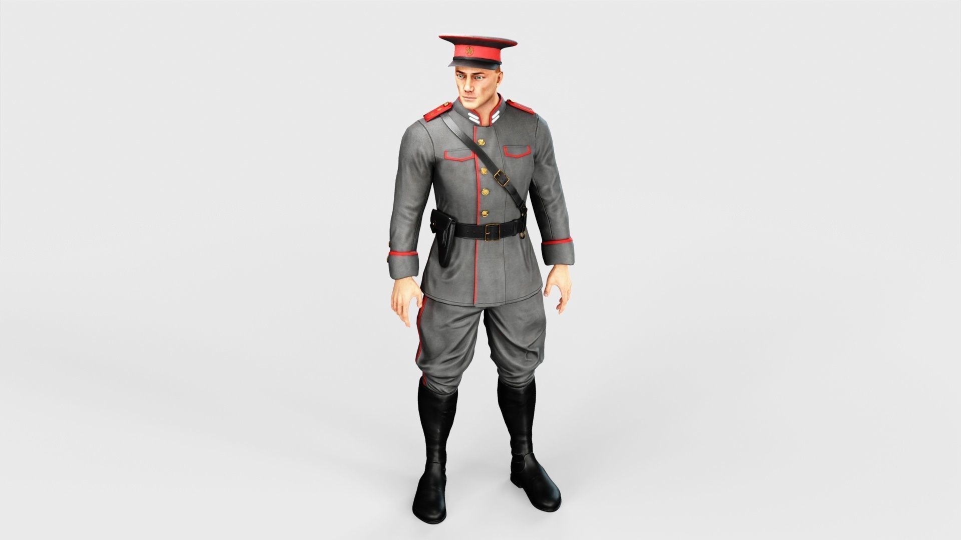 Soldier Low-poly 3D model_47
