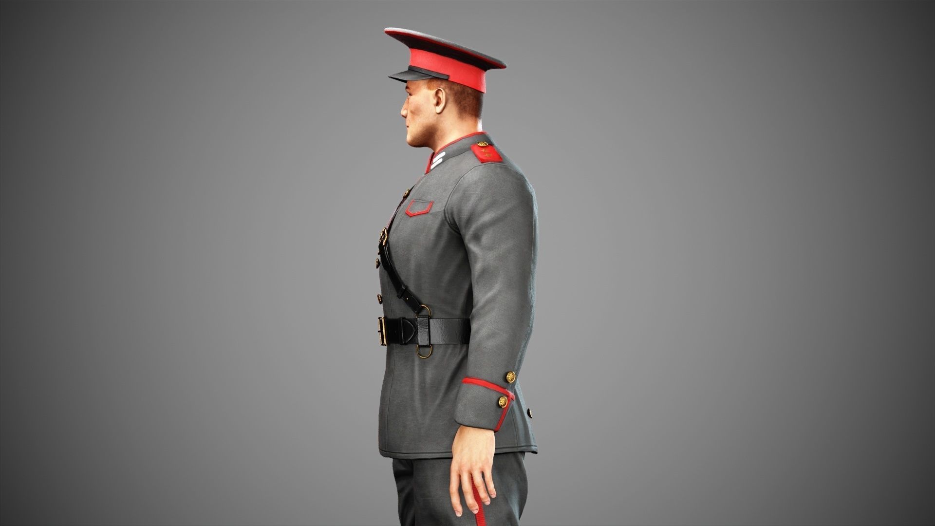Soldier Low-poly 3D model_5