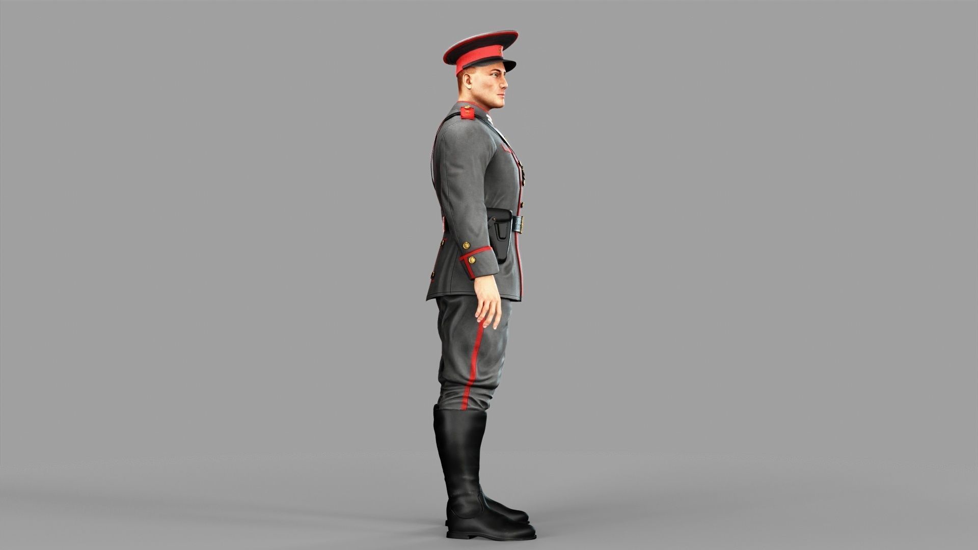Soldier Low-poly 3D model_8