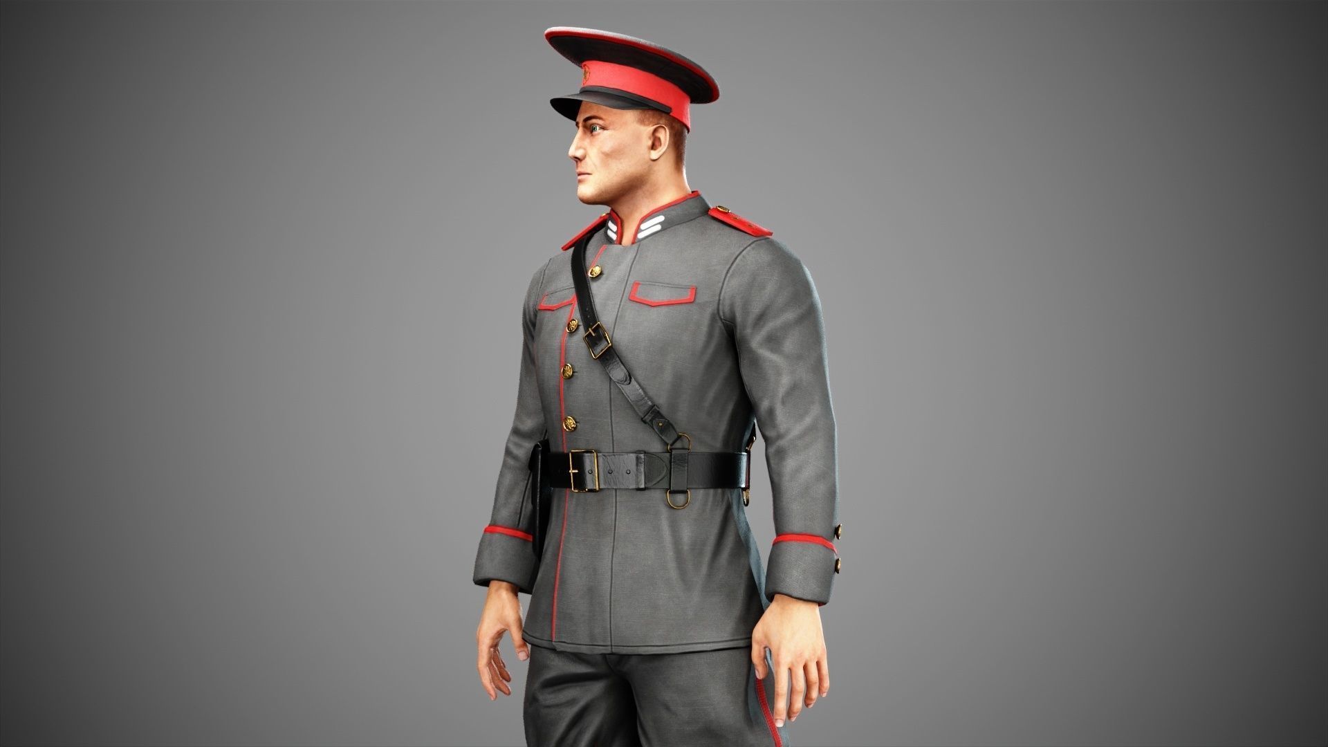 Soldier Low-poly 3D model_6