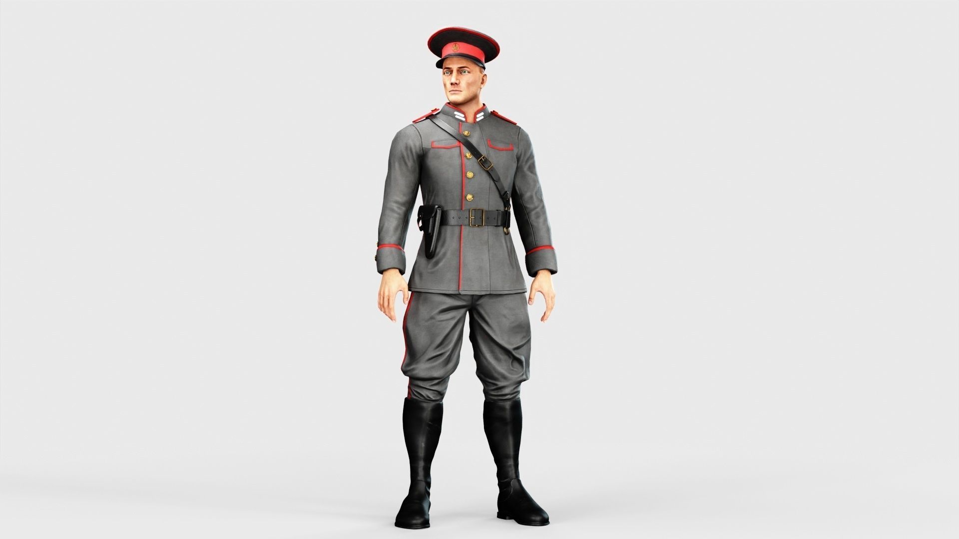 Soldier Low-poly 3D model_28