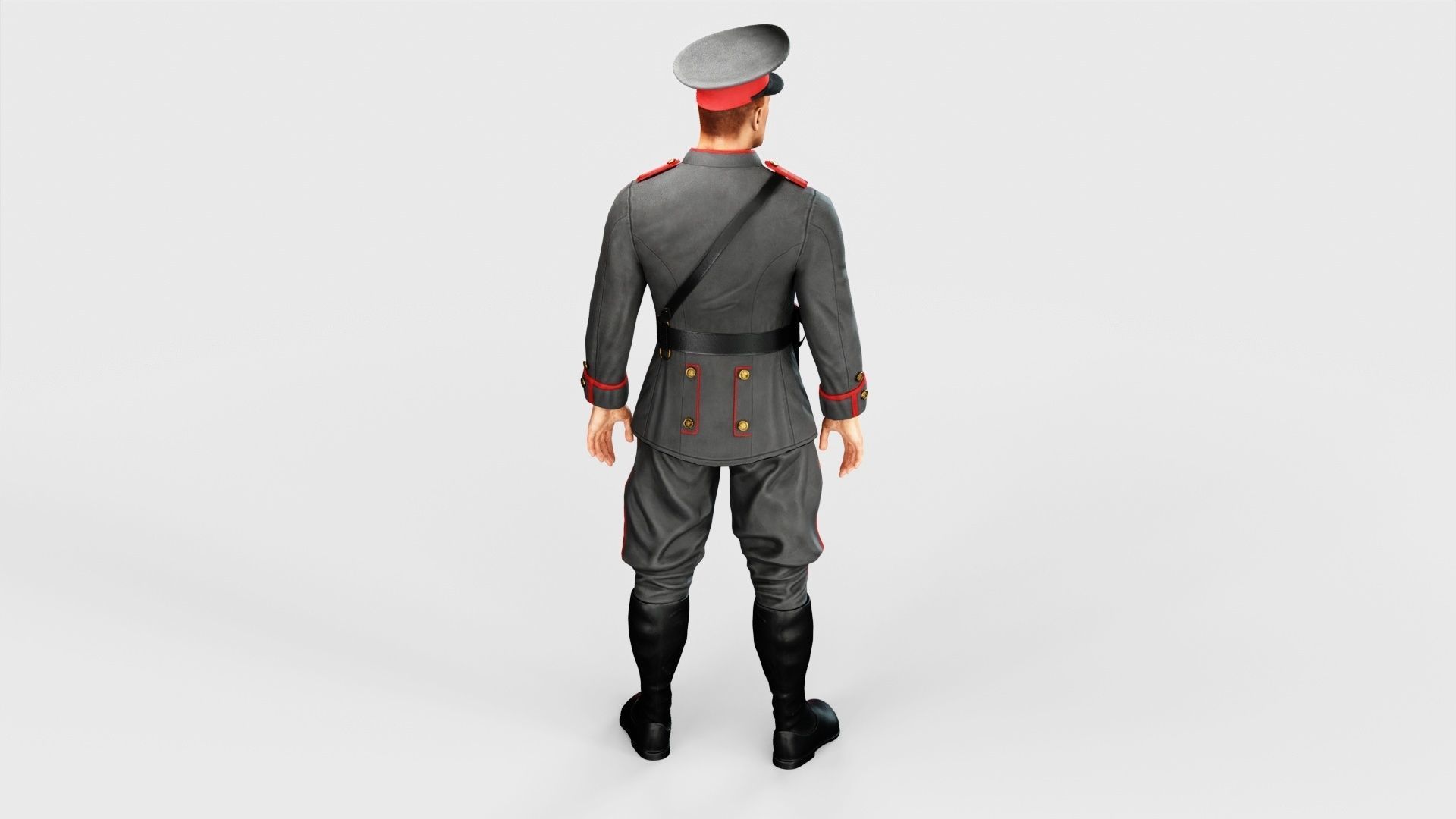 Soldier Low-poly 3D model_37