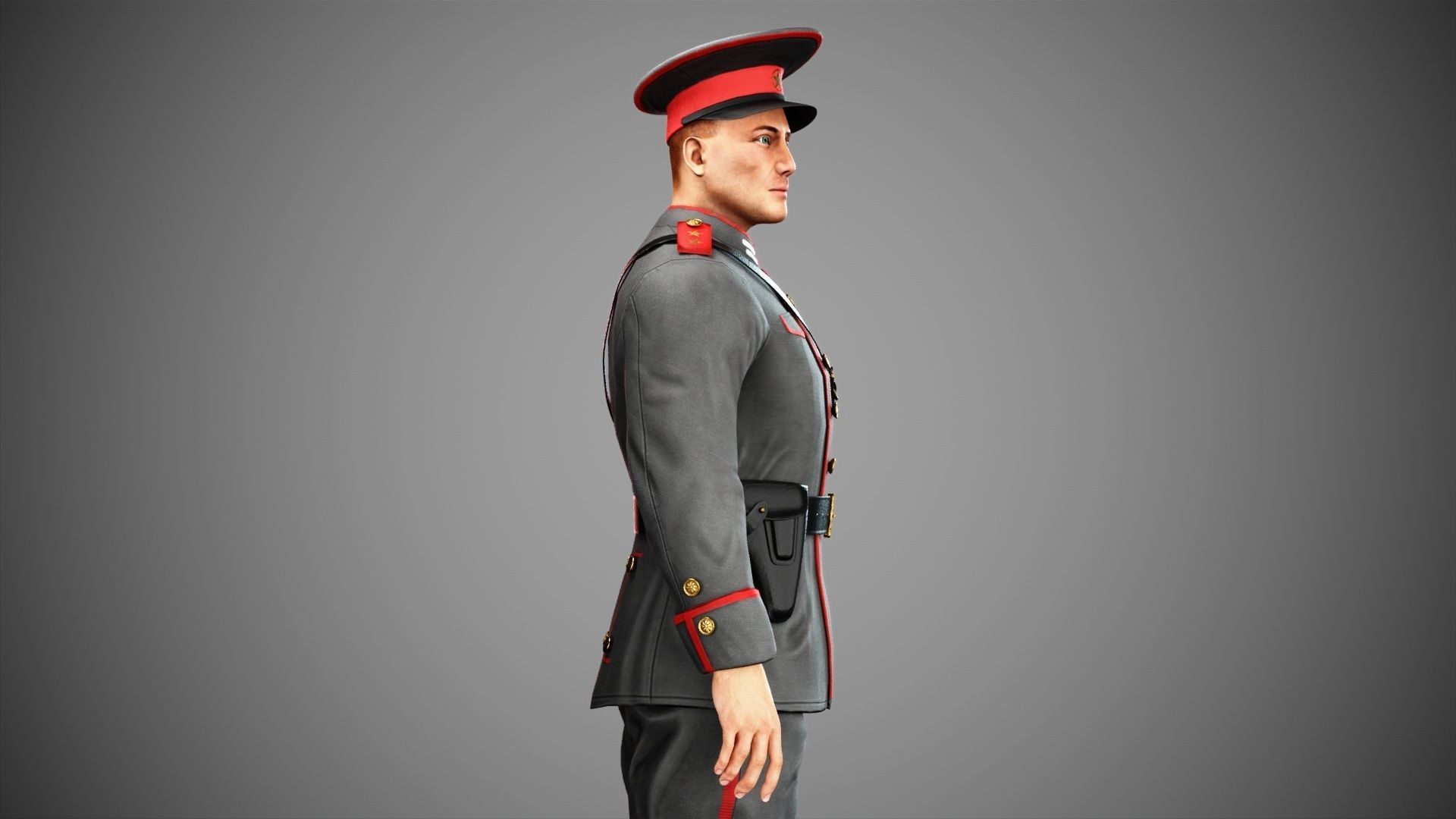 Soldier Low-poly 3D model_3