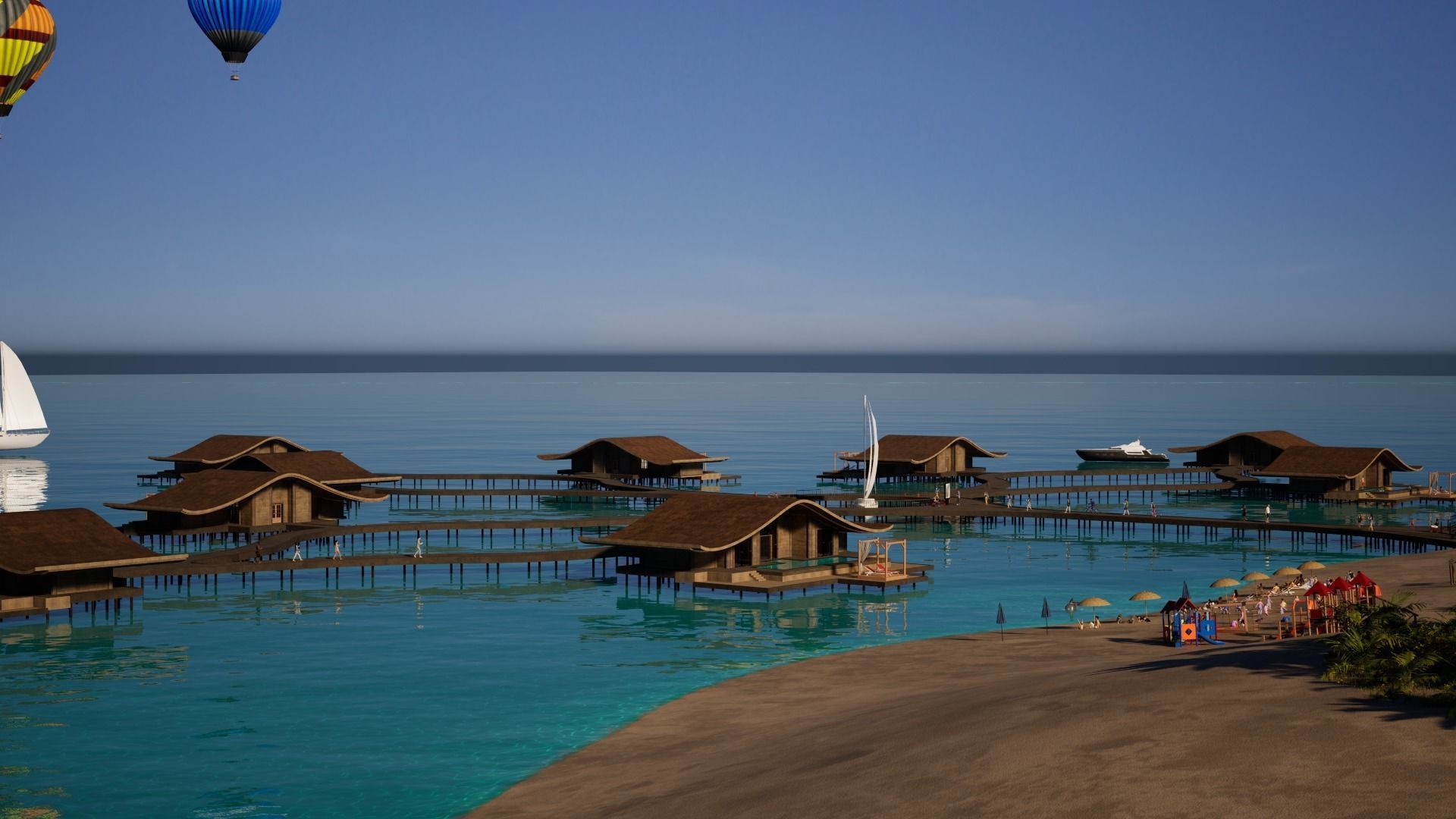 Beach resort designed  3D model_12