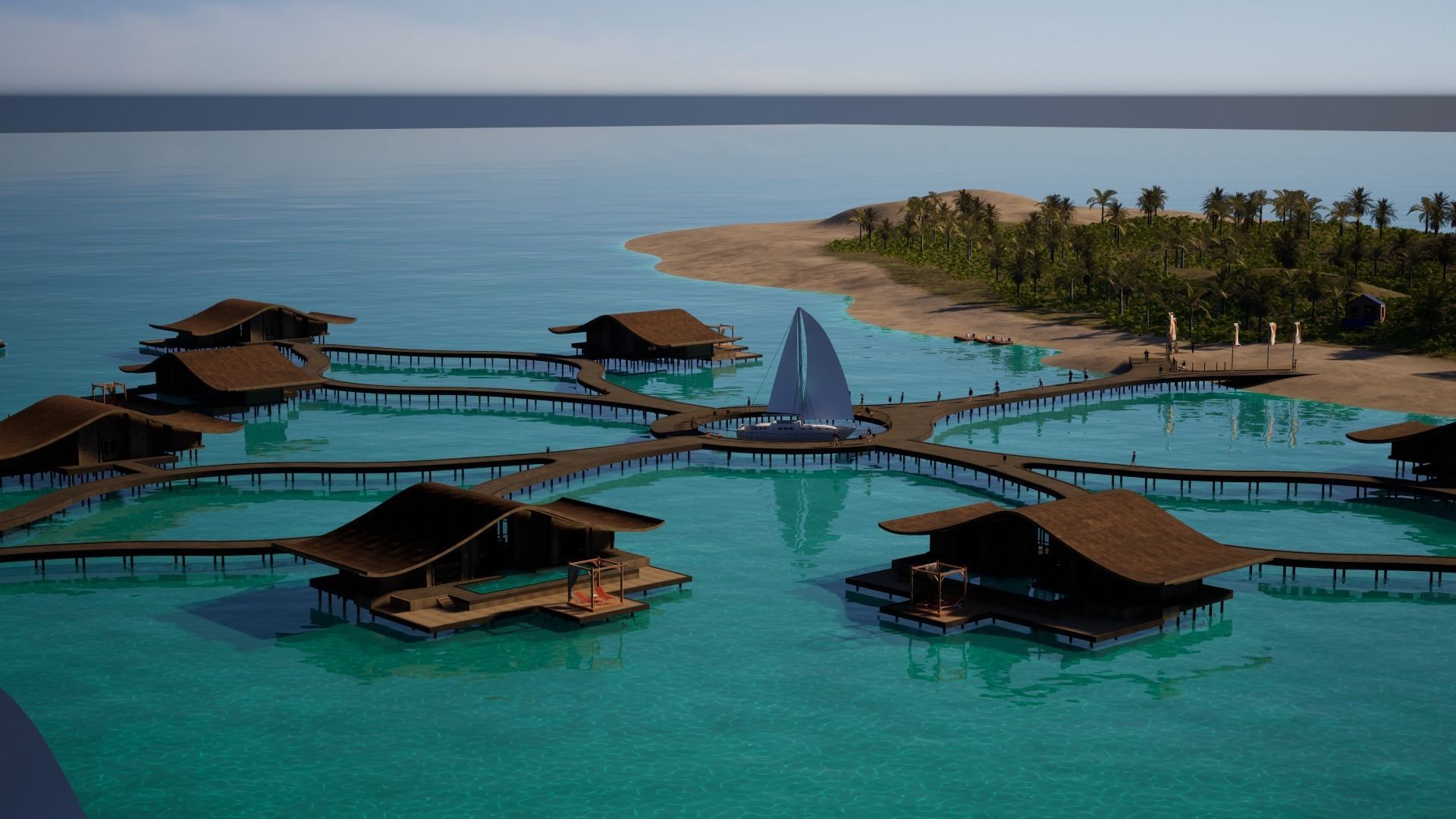 Beach resort designed  3D model_11