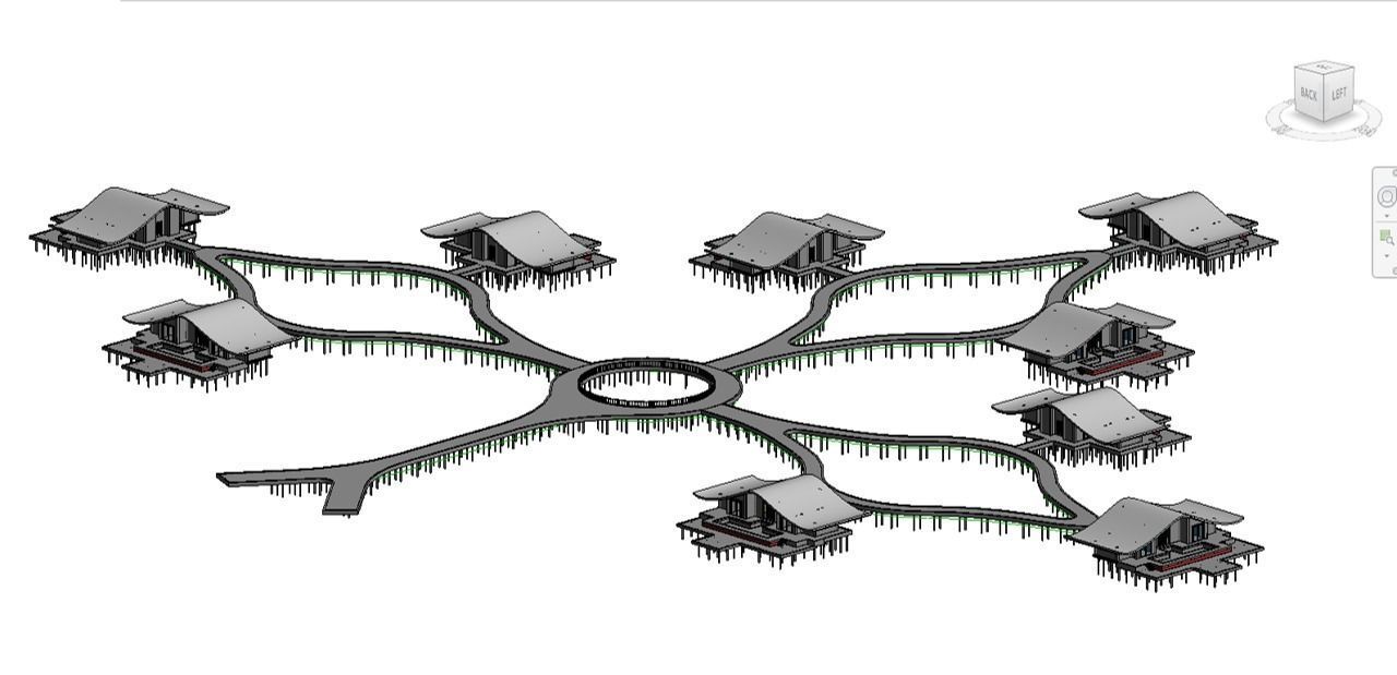 Beach resort designed  3D model_7