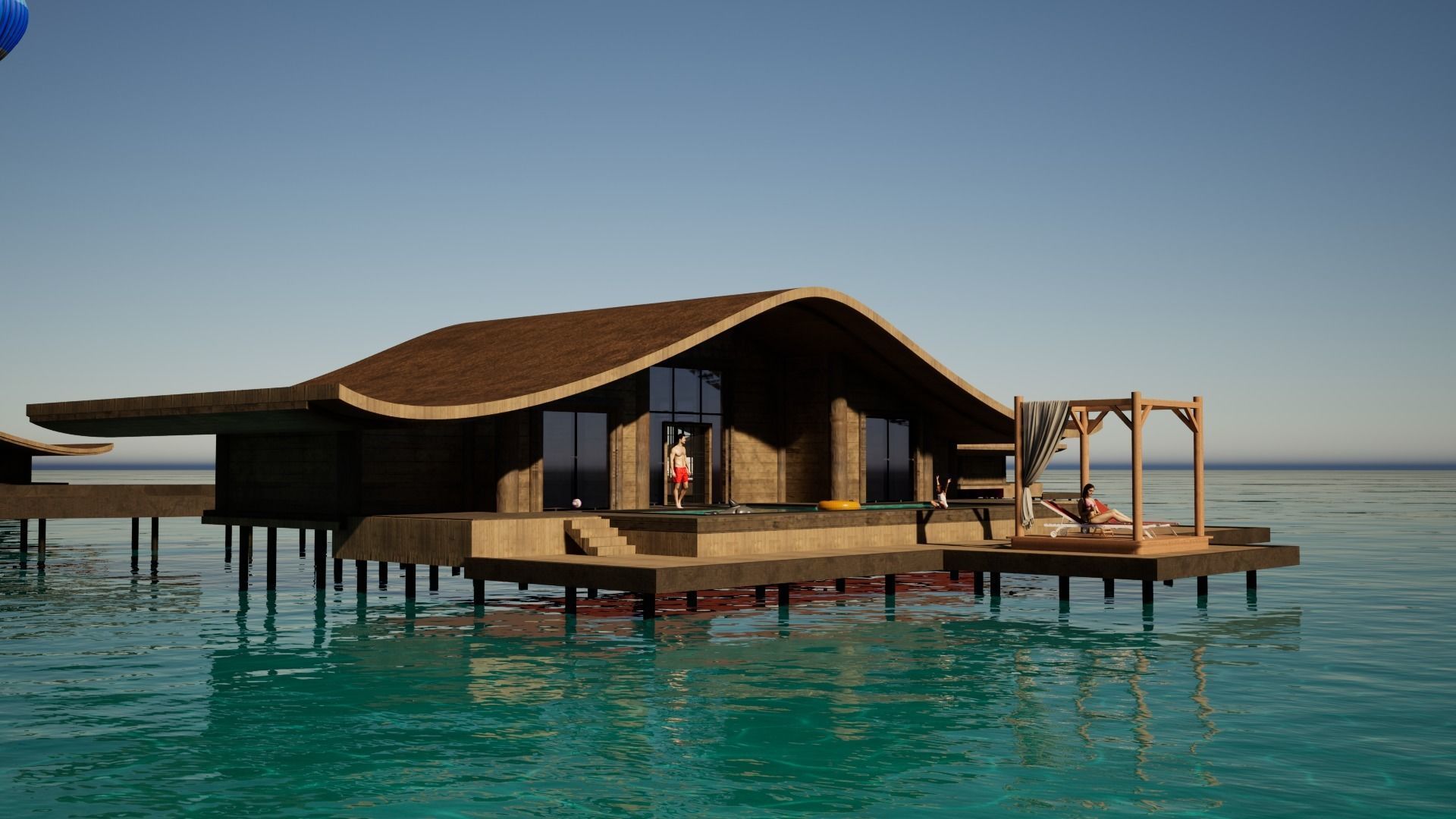 Beach resort designed  3D model_2