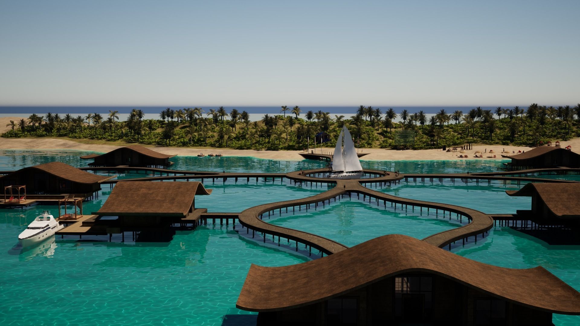 Beach resort designed  3D model_6