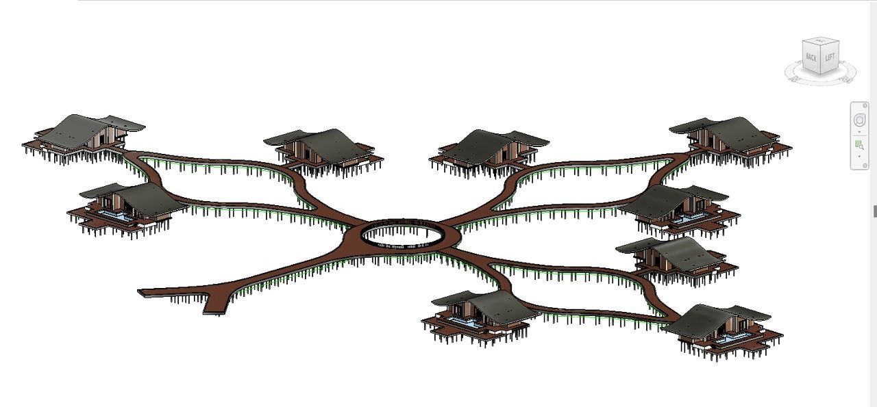 Beach resort designed  3D model_9