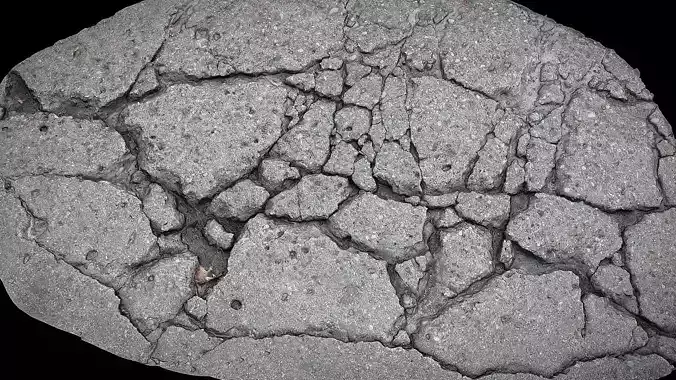 road concrete cracked debris part1 photogrammetry 
