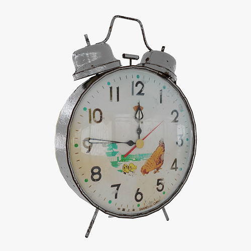 Vintage Chicken Clock 3D model