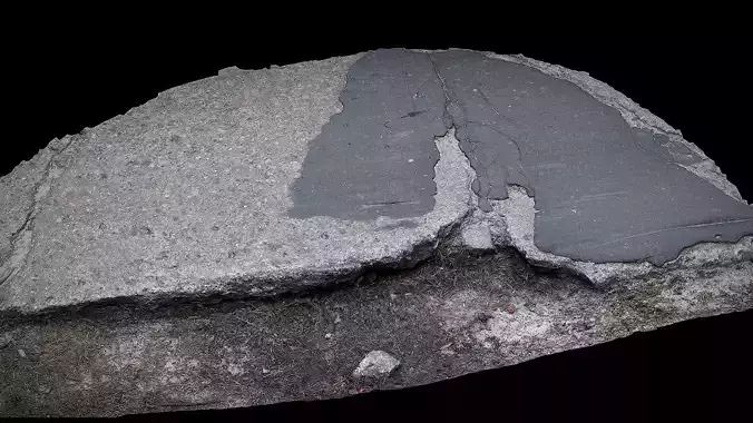 asphalt destroyed slabs road debris part7 photogrammetry