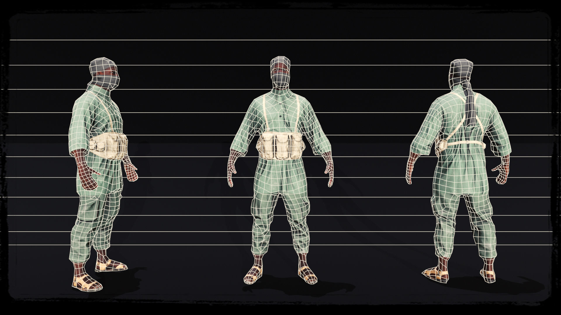 Terrorist Somali-Al-Shabbab-LITE Low-poly 3D model_3