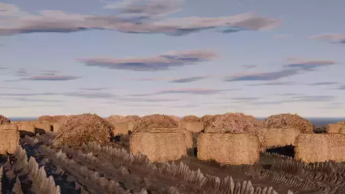Hay Field Free 3D model