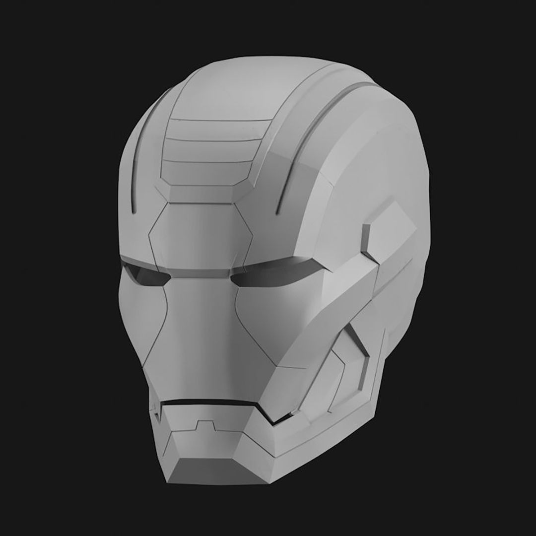 Iron Patriot War Machine Mk1 Helmet 3D Model Ready to Print 3D print model_4