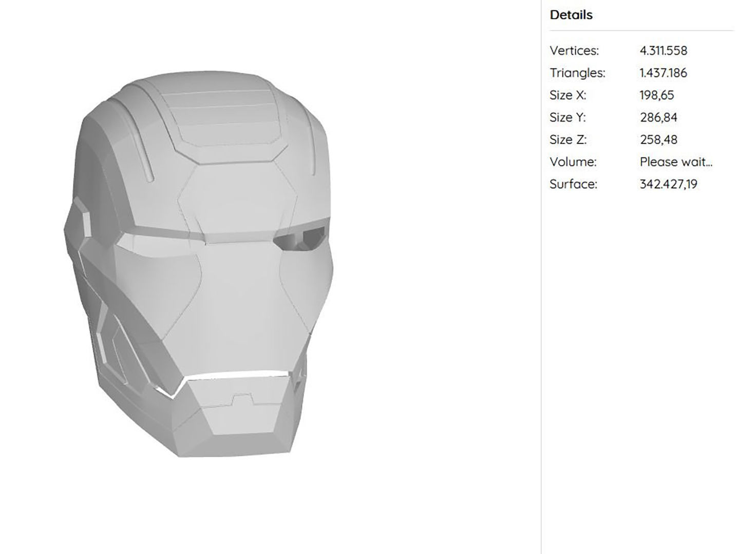 Iron Patriot War Machine Mk1 Helmet 3D Model Ready to Print 3D print model_11