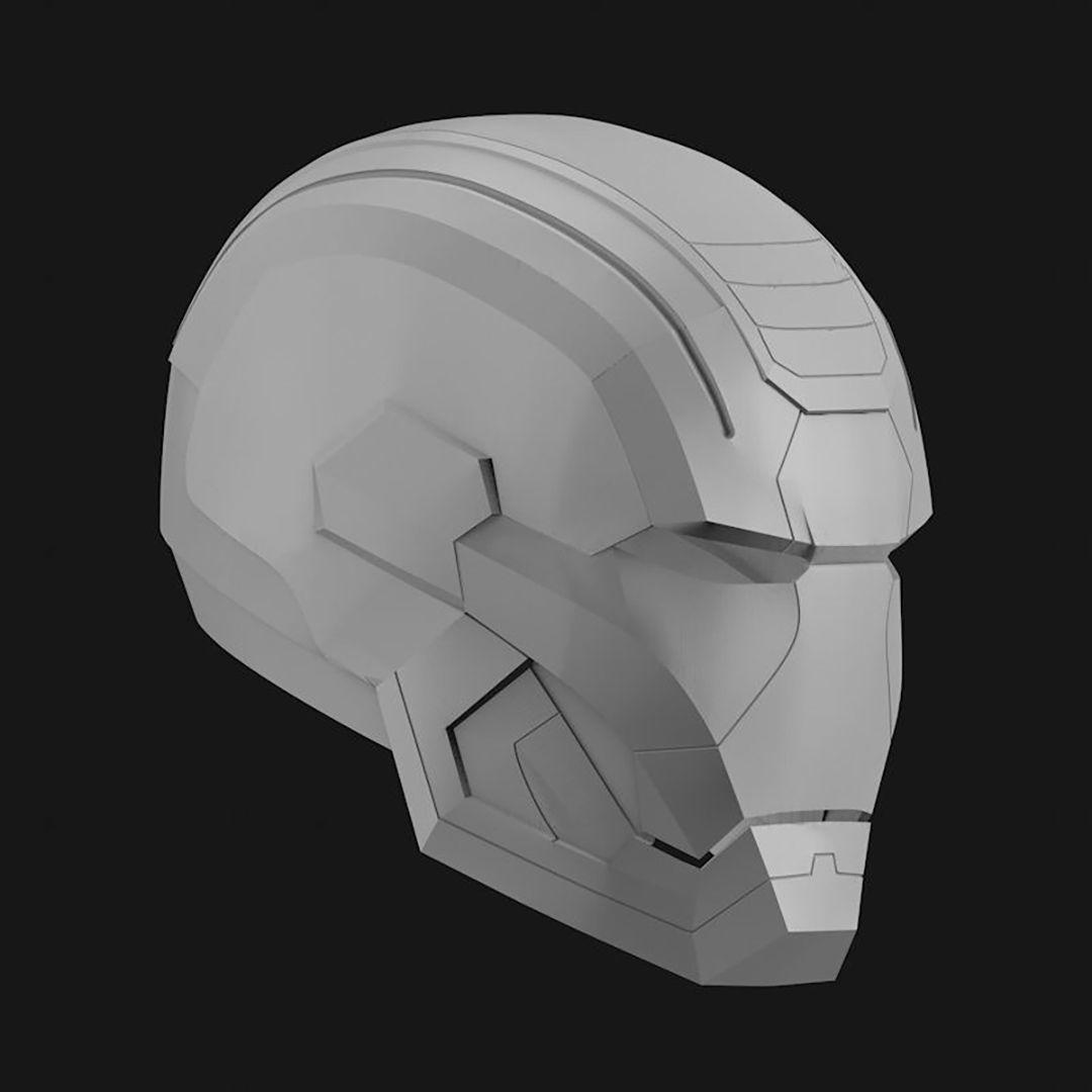 Iron Patriot War Machine Mk1 Helmet 3D Model Ready to Print 3D print model_5
