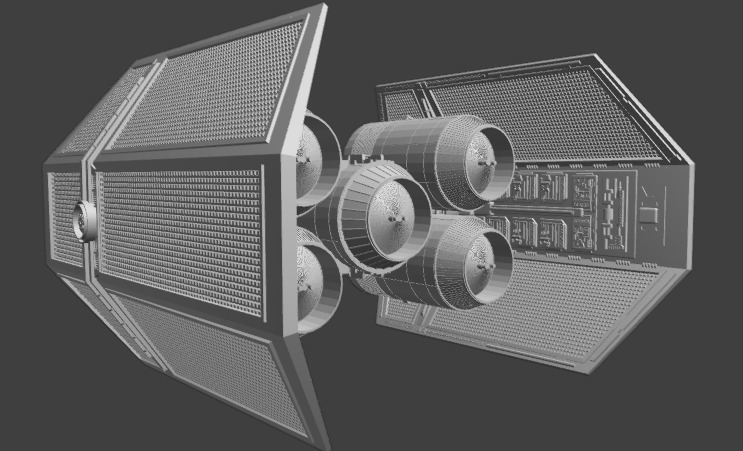 Print ready-tie ca punisher - T bomber starfighter starwars 3D print model_2