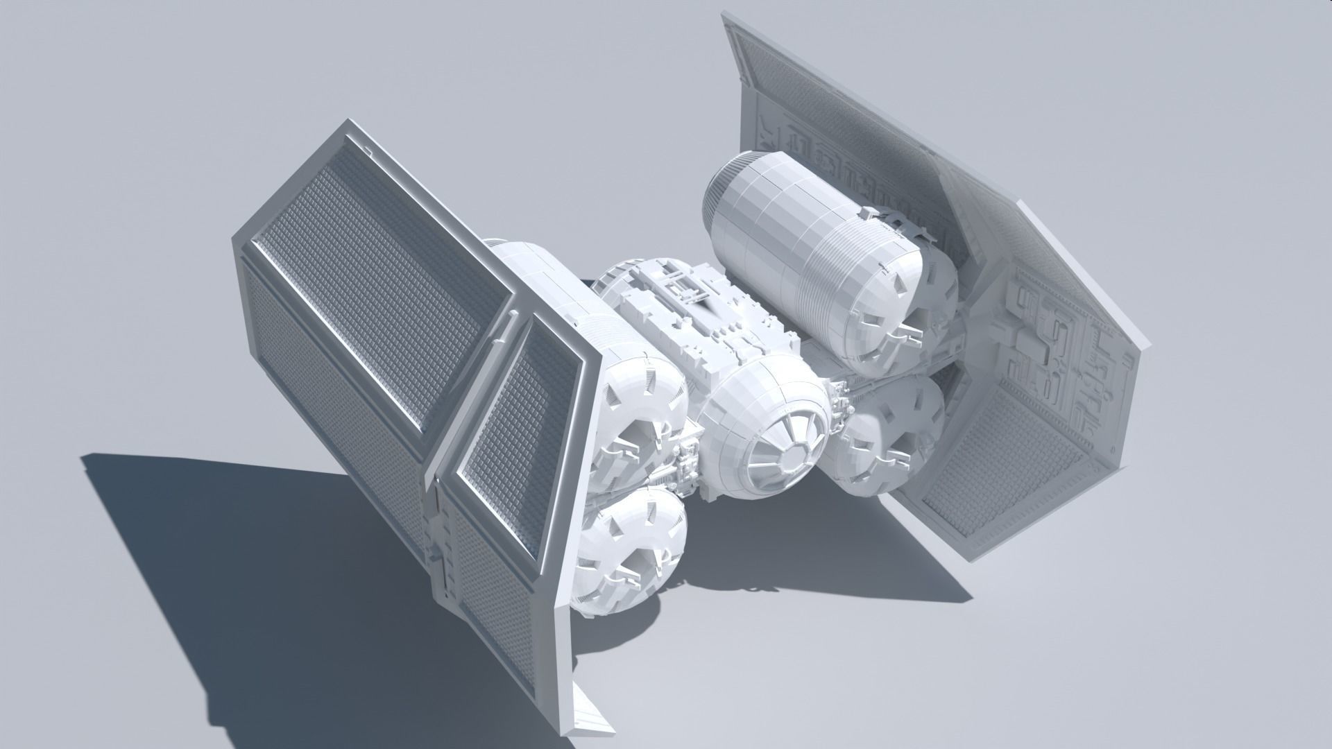 Print ready-tie ca punisher - T bomber starfighter starwars 3D print model_1