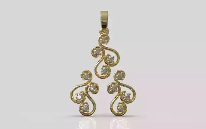 Lightweight earring necklace pendant model 916