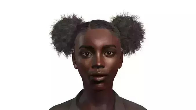 Realistic Black Woman 3D Model