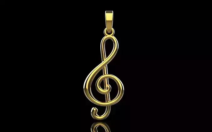 Violin key music note Musical Clef pendant model 998