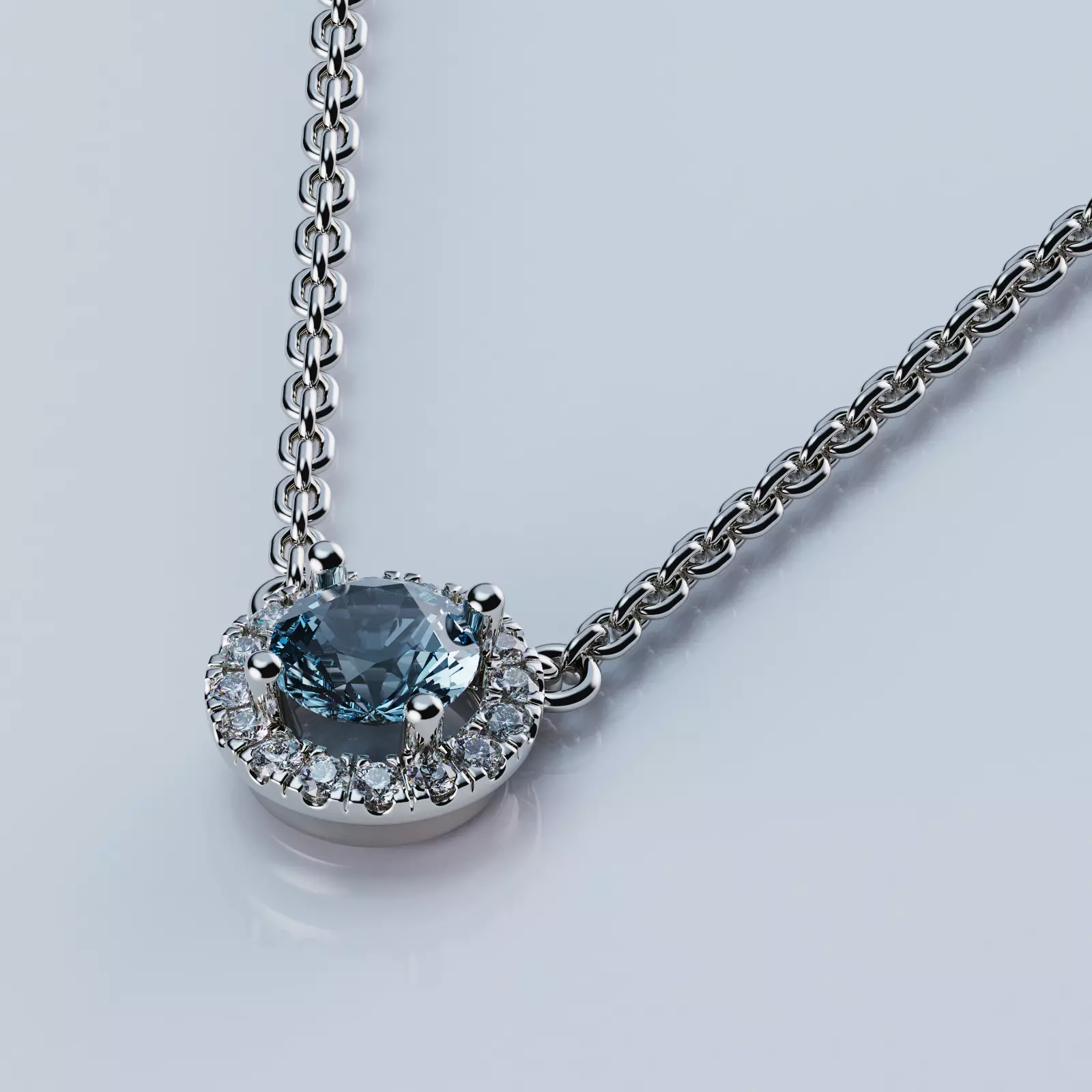 Pendant Tiffany Soleste Style Round 5mm 3D print model