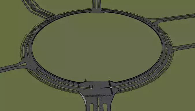 Jawahar Circle with Detailed Roadways - A Jaipur Masterpiece