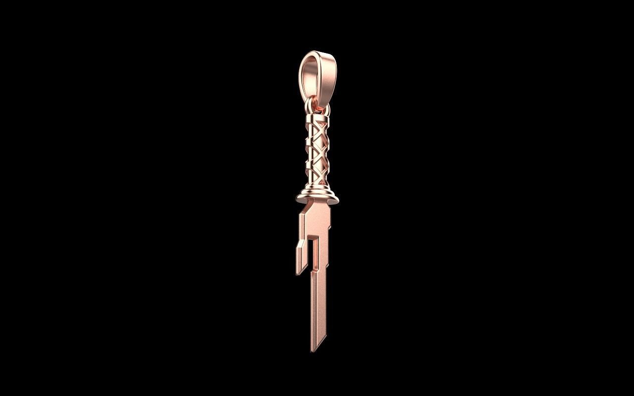 Dagger sword pendant model 999 3D print model_23