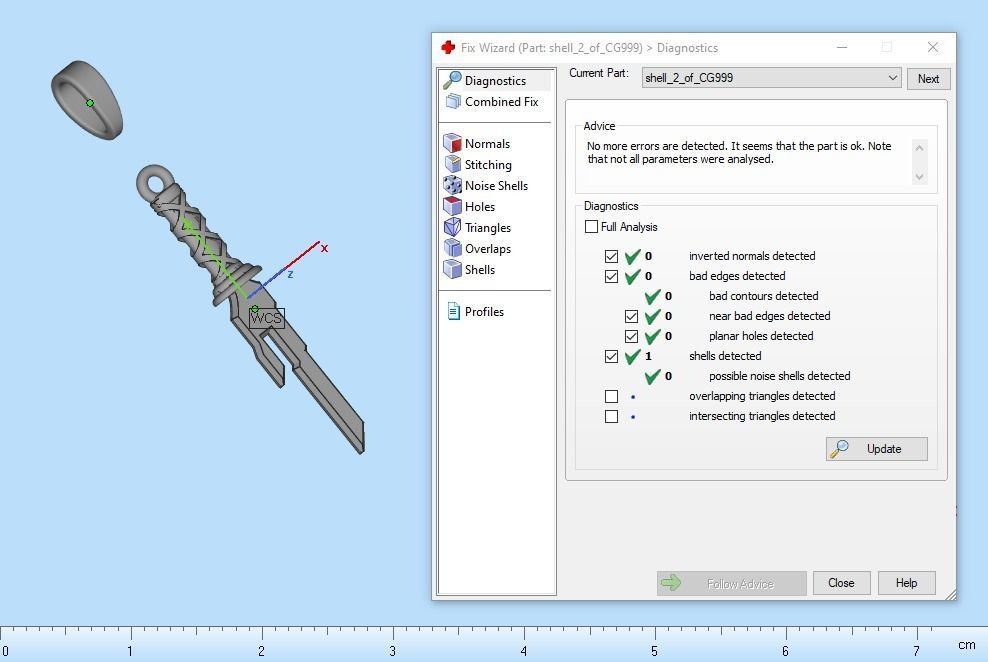 Dagger sword pendant model 999 3D print model_5