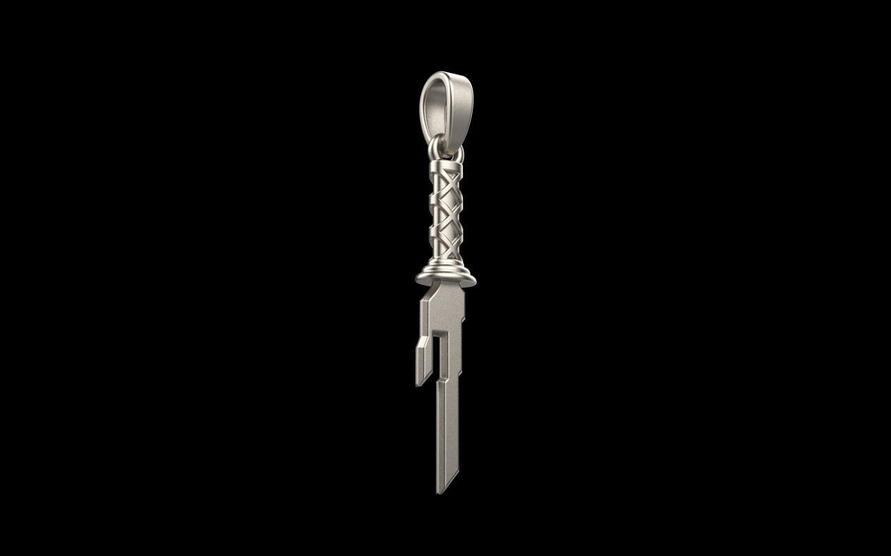 Dagger sword pendant model 999 3D print model_22