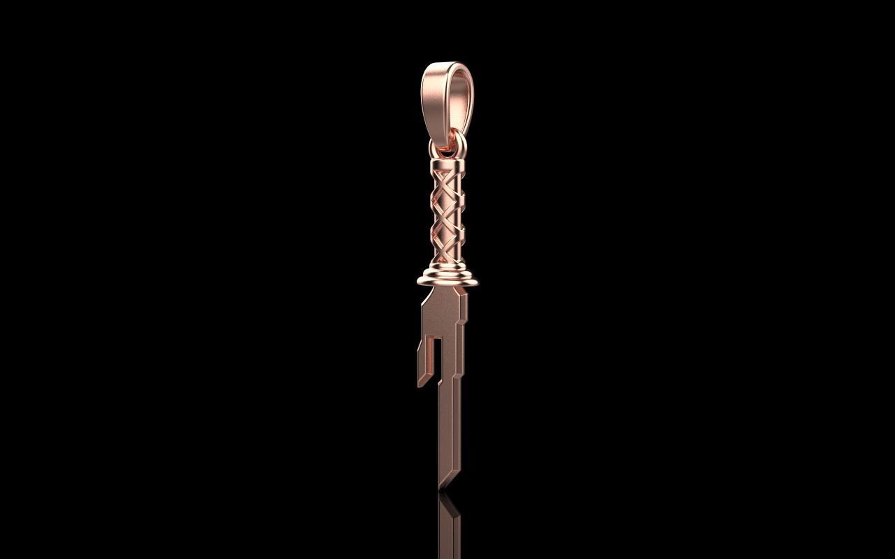 Dagger sword pendant model 999 3D print model_13